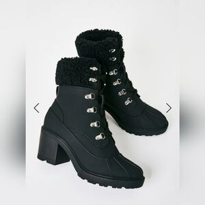 JustFab Elie Sherpa Combat Boots *NWT*